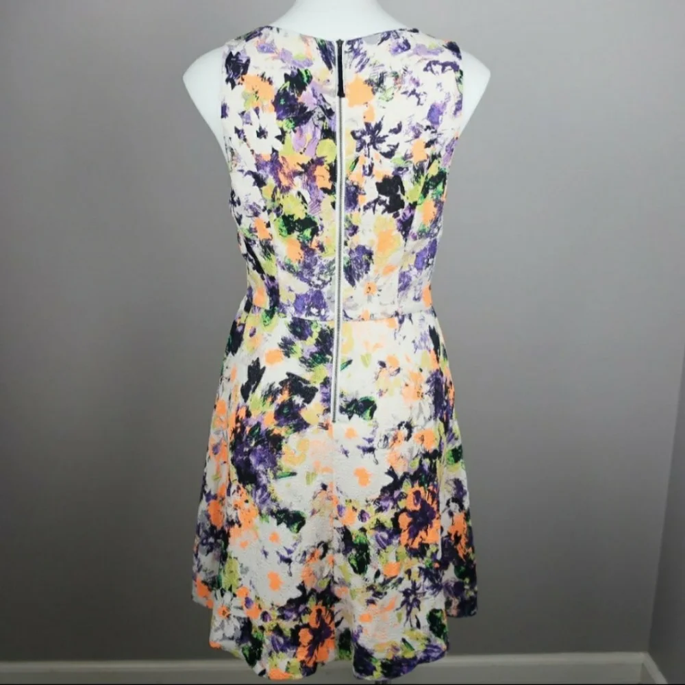 Anthro Maeve Neon Splash Dress Size 10 - Picture 5 of 8